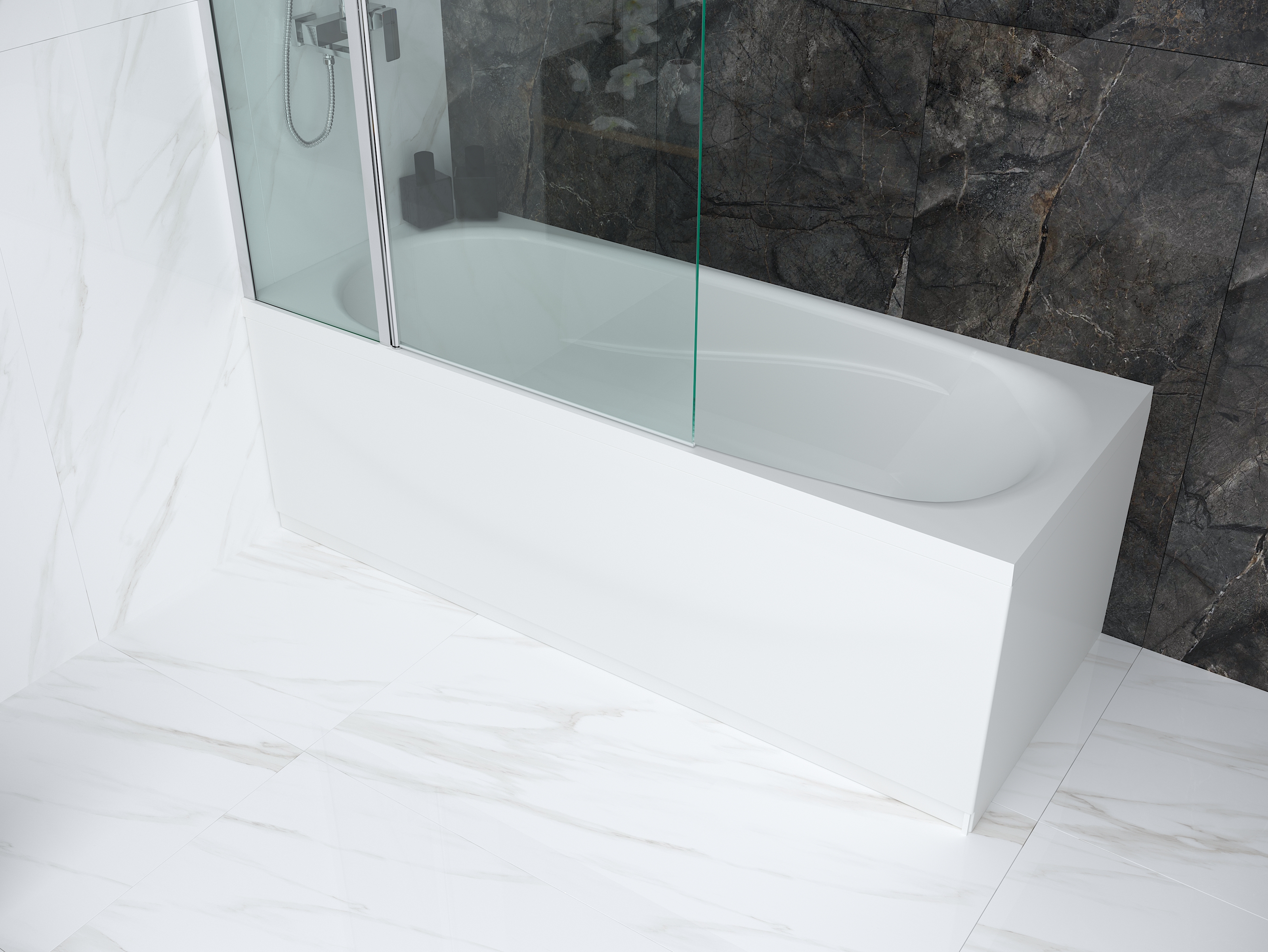 Ванна акриловая Bella Costa Riviera Blu 170*70 (глубина 35,5 см) ( Standard mid ) (Рама F17070-V1.2 Экран DS03S170)