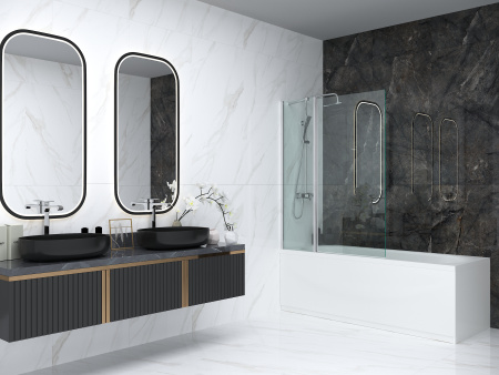 Ванна акриловая Bella Costa Riviera Blu 170*70 (глубина 35,5 см) ( Standard mid ) (Рама F17070-V1.2 Экран DS03S170)